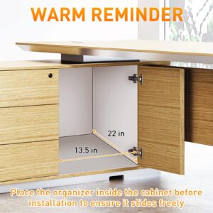 Tksrn Pull Out Cabinet Organizer, Under Sink Organizer Kitchen Slide Out Storage Shelf with 2 Tier Sliding Wire Drawer - 12.6W x 21D x 13H - Request at Least 13 inch Cabinet Opening