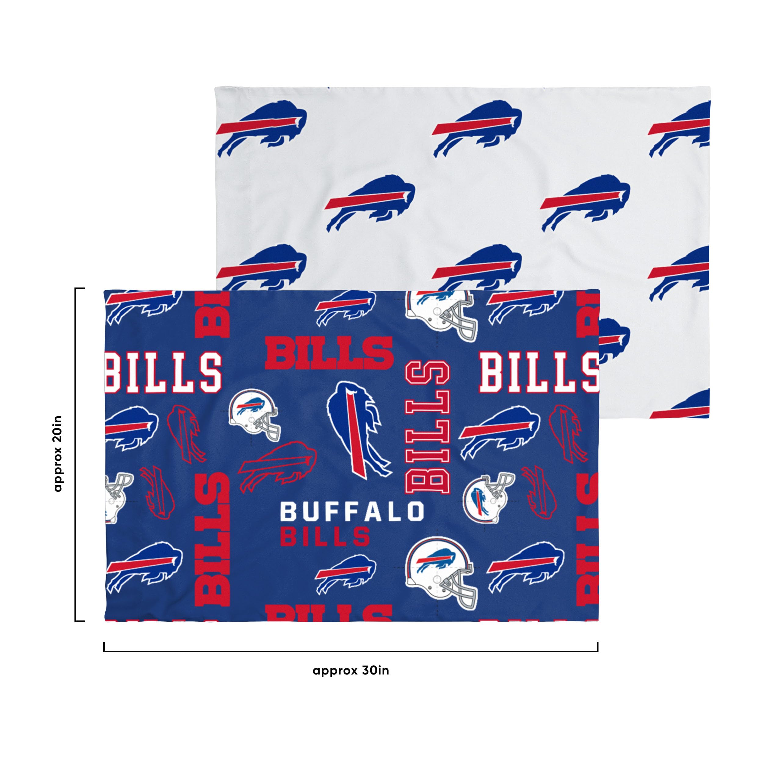 FOCO Buffalo Bills NFL Team Color Bed In a Bag Comforter Bedding 5 Piece Full Set