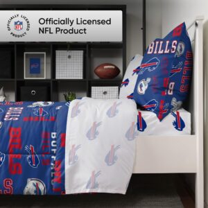 FOCO Buffalo Bills NFL Team Color Bed In a Bag Comforter Bedding 5 Piece Full Set