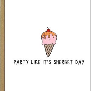 rockdoodles Happy Birthday Card Funny, Punny Birthday Card Mom Funny, Funny Bday Card For Women, Boyfriend Birthday Card Funny, Sister Birthday Card Funny (Sherbert Day)