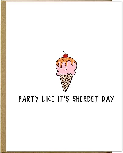 rockdoodles Happy Birthday Card Funny, Punny Birthday Card Mom Funny, Funny Bday Card For Women, Boyfriend Birthday Card Funny, Sister Birthday Card Funny (Sherbert Day)