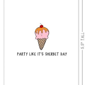 rockdoodles Happy Birthday Card Funny, Punny Birthday Card Mom Funny, Funny Bday Card For Women, Boyfriend Birthday Card Funny, Sister Birthday Card Funny (Sherbert Day)