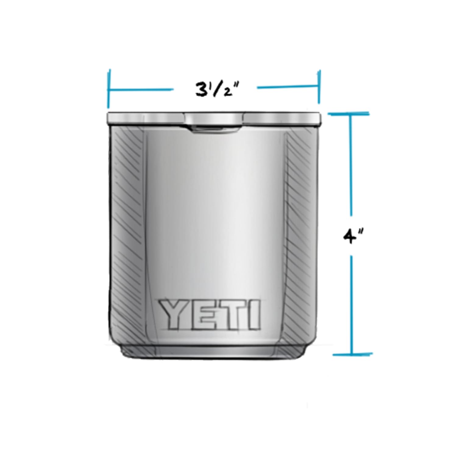 YETI Rambler 10 oz Stackable Lowball 2.0, Vacuum Insulated, Stainless Steel with MagSlider Lid, White