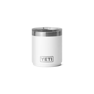 YETI Rambler 10 oz Stackable Lowball 2.0, Vacuum Insulated, Stainless Steel with MagSlider Lid, White