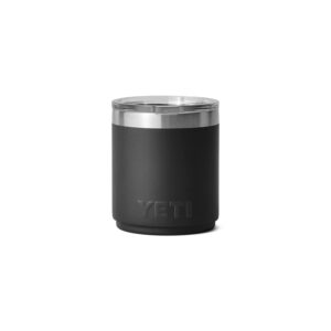 YETI Rambler 10 oz Stackable Lowball 2.0, Vacuum Insulated, Stainless Steel with MagSlider Lid, Black