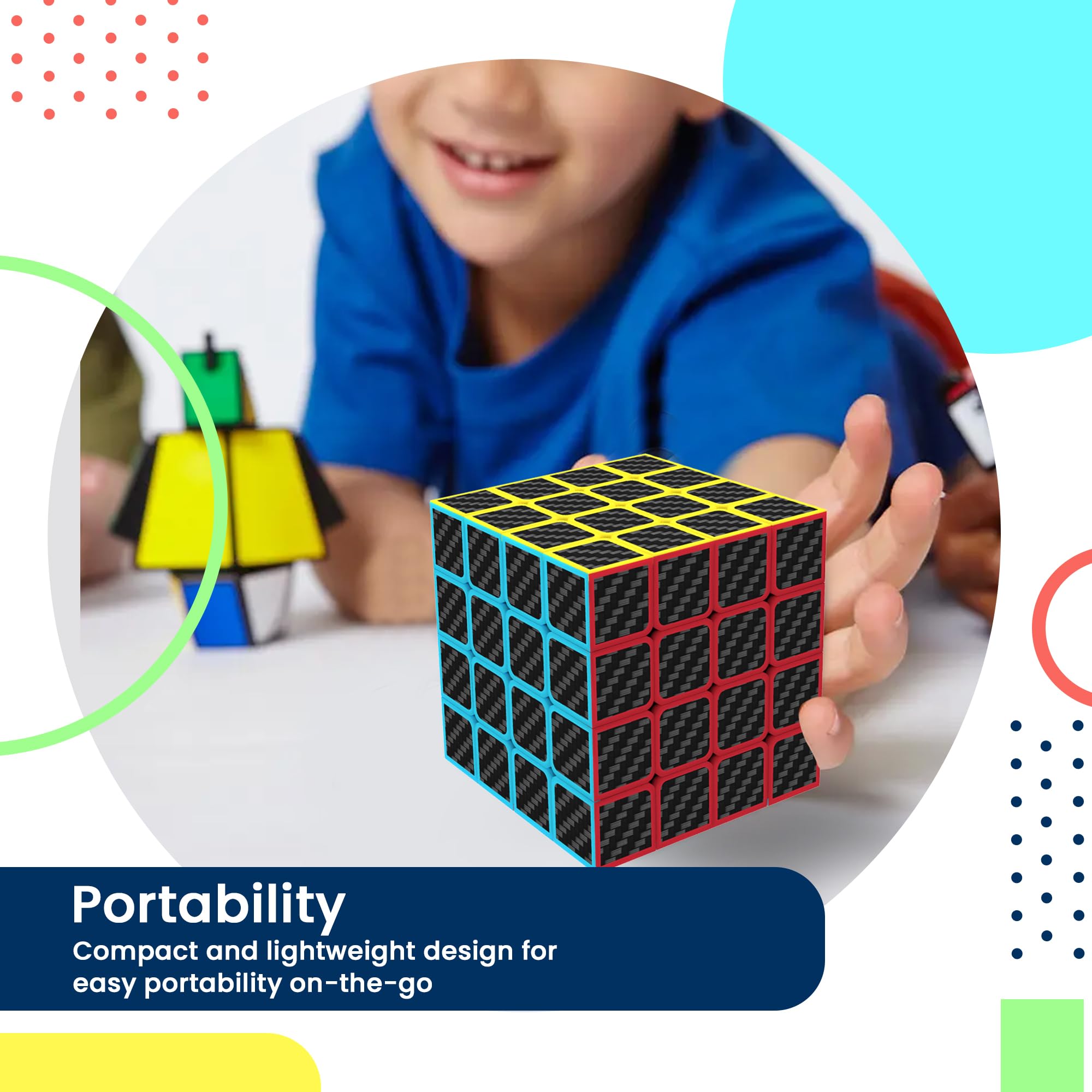 Classic Magic Cube Puzzle 4x4 - Premium Quality Brain Teaser Game for Kids and Adults - Enhance Spatial Awareness - Perfect for Education, Entertainment and Stress Relief…