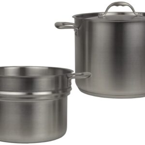 UPDATE International CDB-16 Stainless Steel Double Boiler 17.24 Quart