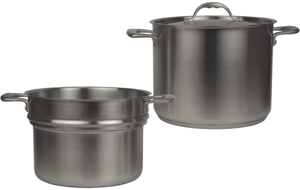 UPDATE International CDB-16 Stainless Steel Double Boiler 17.24 Quart