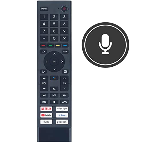 ERF3J80H Voice Replacement Remote Control Applicable for Hisense 4K UHD Android Smart TV 55U6G 65A6G 55A6G 70A6G 43A6G 75U6G 50A6G 60A6G 75A6G 58A6G 80A6G 50U6G 65U6G 55U68G 65U68G 75U68G 55U8G 65U8G