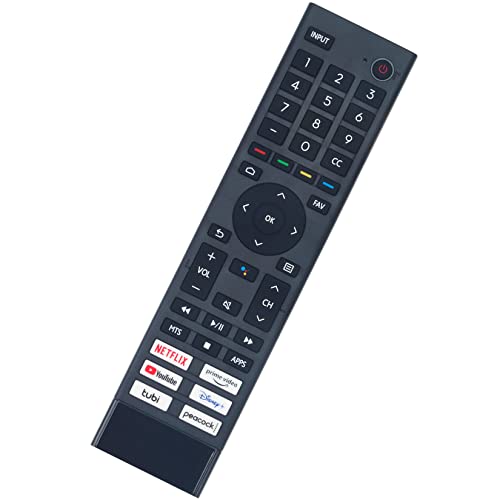 ERF3J80H Voice Replacement Remote Control Applicable for Hisense 4K UHD Android Smart TV 55U6G 65A6G 55A6G 70A6G 43A6G 75U6G 50A6G 60A6G 75A6G 58A6G 80A6G 50U6G 65U6G 55U68G 65U68G 75U68G 55U8G 65U8G