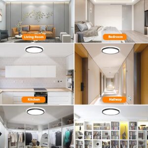 12Inch Led Flush Mount Ceiling Light,28W 3200LM Dimmable Light Fixture,Wall Switch Control 3000K/4000K/6500K Super Bright Ultra Thin Ceiling Light for Kitchen Living Room