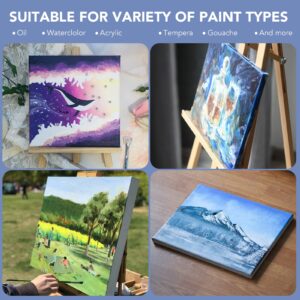 Stretched Canvases for Painting, 8PCS Multi Pack Canvas 3×5”, 5×7”, 8×10”, 10×12”(2 of each), Acid-Free Wood Frame Blank Canvas, Art Canvas Pre Primed for Acrylic, Oil Painting, Tempera Paintings.