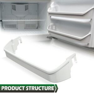 GRAND ORANGE Door Top Bin Shelf Compatible with Frigidaire or Kenmore Refrigerator Fit 240338001 White