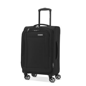 samsonite saire lte softside expandable luggage wheels, black, carry on spinner