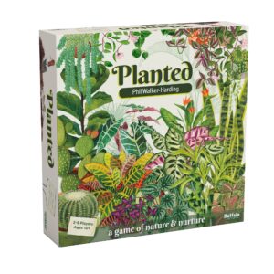 planted game by phil walker-harding - buffalo games - collect and nurture your houseplants.- adult game night - deck building game