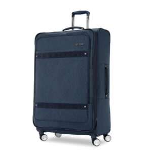 AMERICAN TOURISTER Whim Softside Expandable Luggage, Navy Blue, Large Spinner