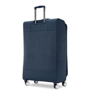 AMERICAN TOURISTER Whim Softside Expandable Luggage, Navy Blue, Large Spinner