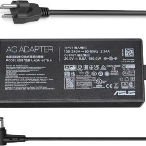 180W AC Adapter Fit for Asus Gaming Laptop ROG Zephyrus G GA502 TUF FX705D FX705DD FX705DT FX505D FX505DD FX505D FX505DD FX505DT FX505DU FX505DY FX505G FX505GT FX505 Power Supply Charger