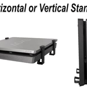 Kimalab Horizontal Vertical Stand for PS4 Original Playstation 4 Stand Cooling Station Feet for PS4 Console Fat Compatible - Updated Design for Secure Fit (PS4 Original - Black)