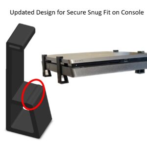 Kimalab Horizontal Vertical Stand for PS4 Original Playstation 4 Stand Cooling Station Feet for PS4 Console Fat Compatible - Updated Design for Secure Fit (PS4 Original - Black)