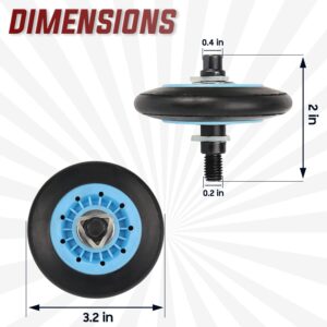 UPGRADED DC97-16782A Dryer Drum Support Roller by Seentech - Compatible with Samsung Dryer– Replaces: DC97-07523A DC97-07523B PS4221885 AP5325135 DC97-16782A – Pack of 4