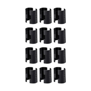 24 pcs 3/4" wire shelving post clips, 12 pairs of plastic shelf locking clips, shelving sleeves replacements, wire shelving accessories parts, compatible with metro and more