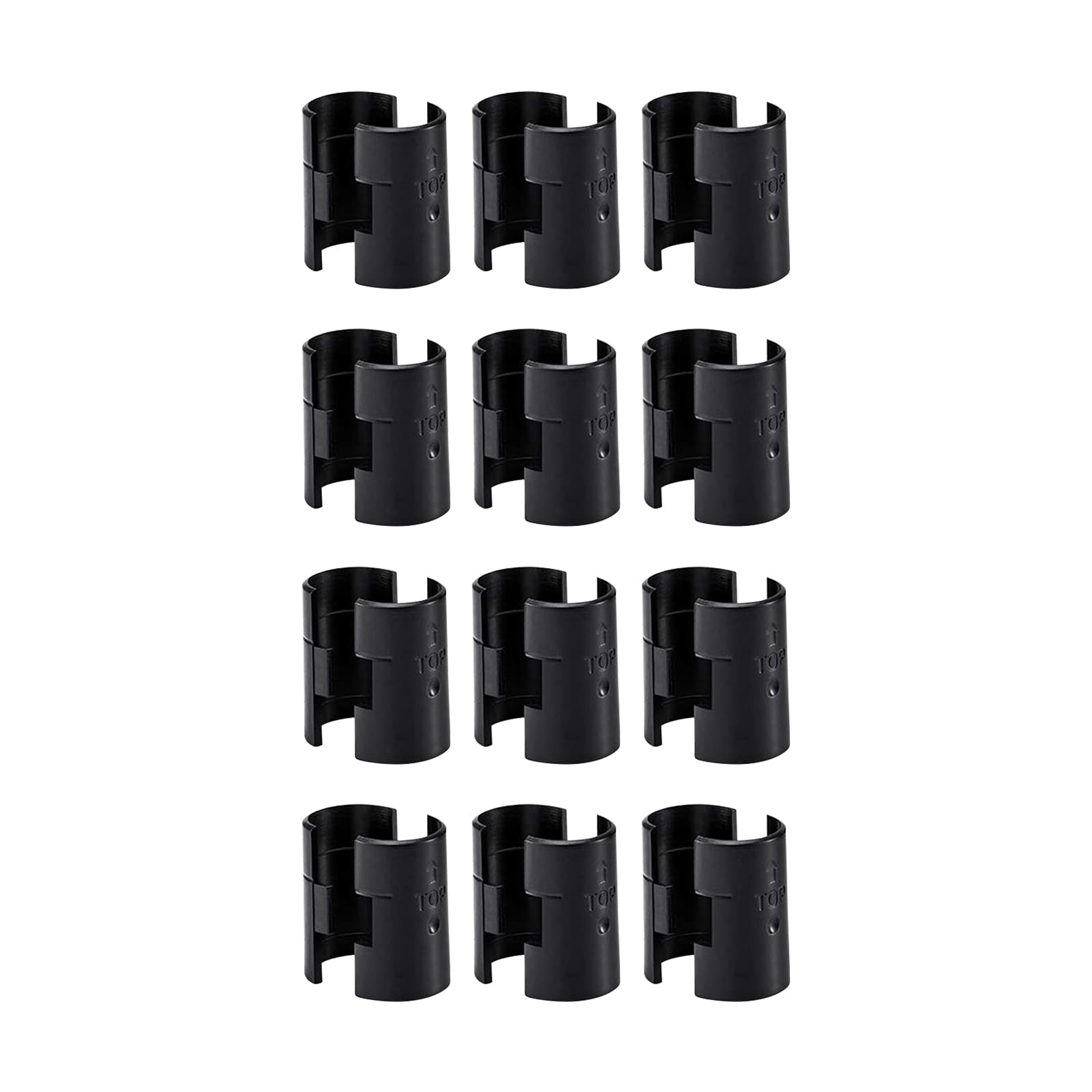 24 Pcs 3/4" Wire Shelving Post Clips, 12 Pairs of Plastic Shelf Locking Clips, Shelving Sleeves Replacements, Wire Shelving Accessories Parts, Compatible with Metro and More