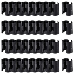 24 Pcs Wire Shelving Shelf Lock Clips for 1'' Post - 12 Pairs of Shelving Sleeves Replacements for Wire Shelving System Plastic Accessories Parts