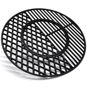 adviace 21.5 inch 8835 cast iron grill cooking grates replacement for 22.5" weber master-touch, 22.5" charcoal smoker, weber 22 inch kettle, premium 22 inch charcoal grill, 22" weber performer premium