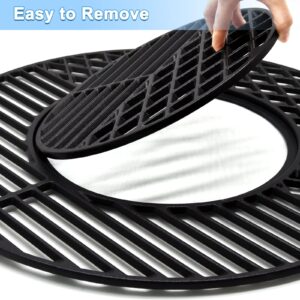 Adviace 21.5 Inch 8835 Cast Iron Grill Cooking Grates Replacement for 22.5" Weber Master-Touch, 22.5" Charcoal Smoker, Weber 22 Inch Kettle, Premium 22 Inch Charcoal Grill, 22" Weber Performer Premium