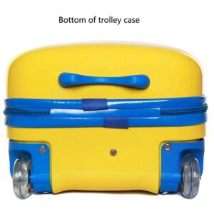 CUSALBOY Frozen 16 Inch Luggage Hard Side Spinner Suitcase Carry on Luggage Rolling (blue spider)