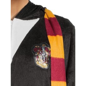 Harry Potter Women's Hooded Gryffindor Fleece Pyjamas Union Suit, Black, Medium