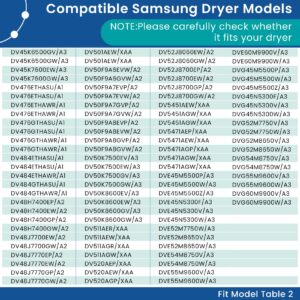 Lapert Dryer Motor Compatible with samsung DV42H5200EP/A3 DV42H5200EW/A3 DV42H5200GF/A3 DV42H5200GP/A3 DV42H5200GW/A3 DV42H5400GF/A3 DV42H5400EF/A3 DV42H5400EW/A3 DV42H5400GW/A3 DV42H5600EP/A3 Dryer