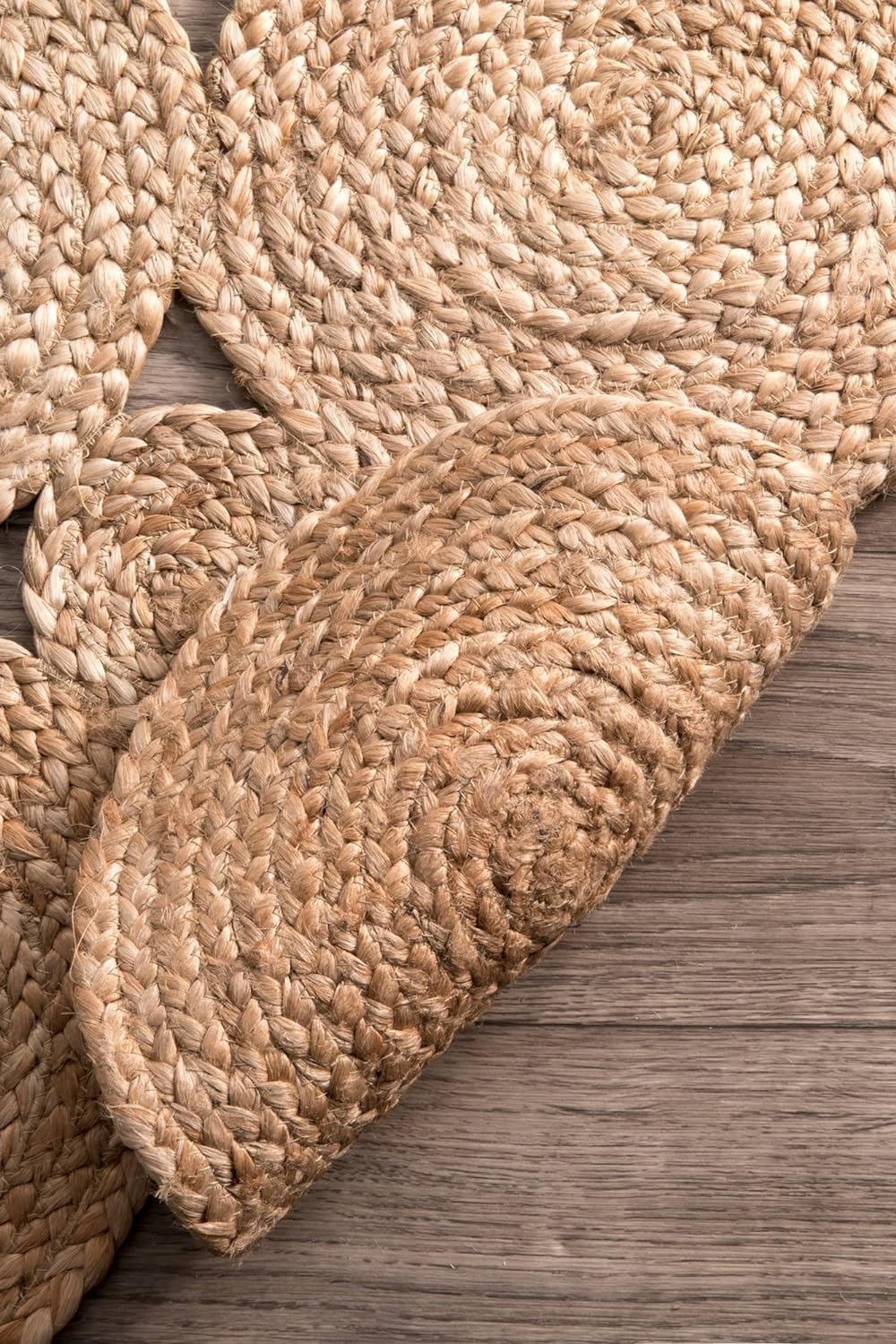 Arise Export Braided Rugs, Decorative Pattern Area Rug, Stain Resistant Natural Beige Floor, Entrance Farm House Rug, Natural Beige (2'X3' Feet)