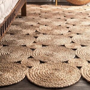 Arise Export Braided Rugs, Decorative Pattern Area Rug, Stain Resistant Natural Beige Floor, Entrance Farm House Rug, Natural Beige (2'X3' Feet)