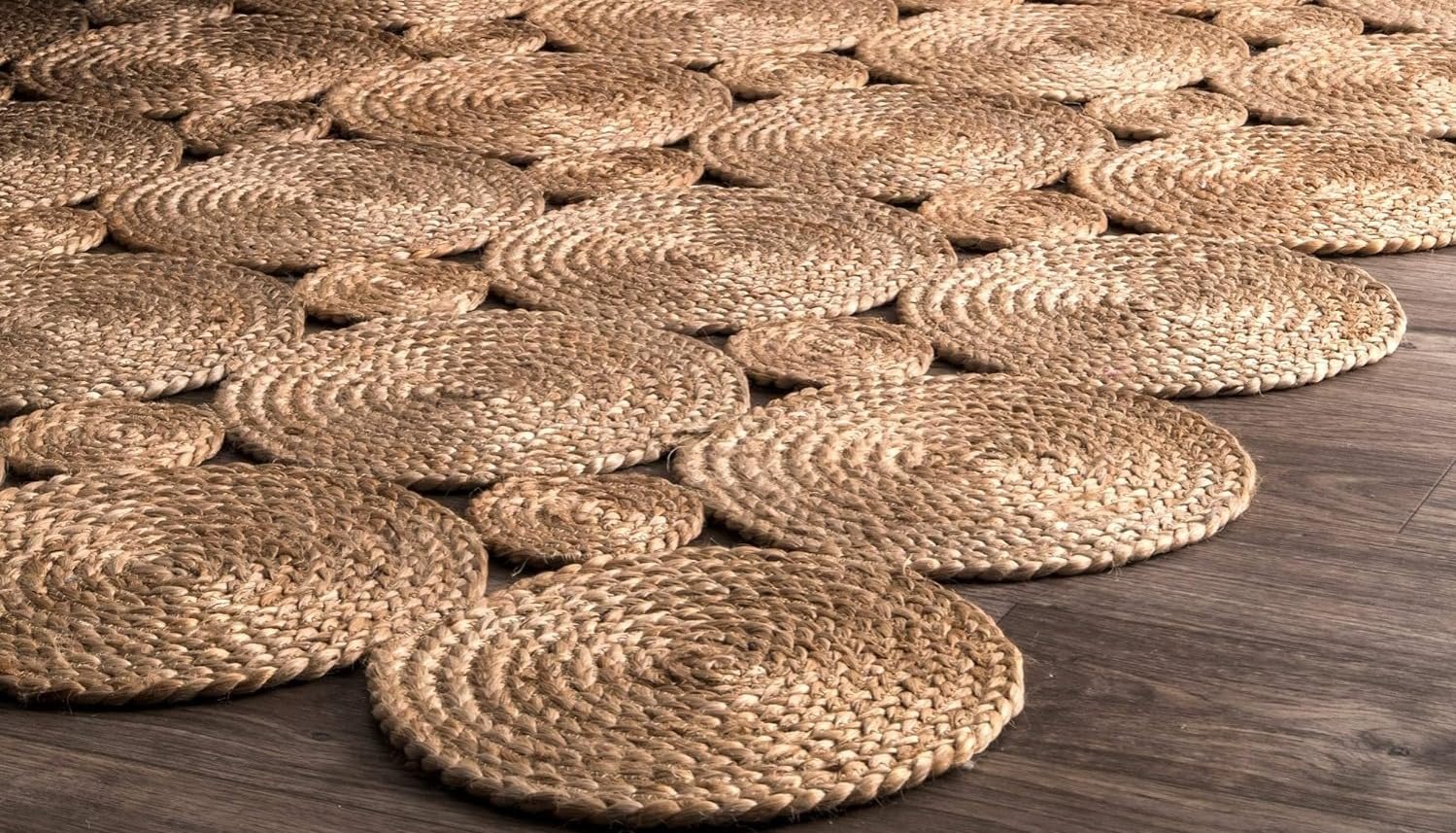 Arise Export Braided Rugs, Decorative Pattern Area Rug, Stain Resistant Natural Beige Floor, Entrance Farm House Rug, Natural Beige (2'X3' Feet)