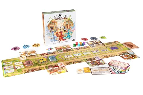 Flamecraft Board Game - Ignite The Ultimate Fantasy Adventure ! Strategy Game, Fun Family Game for Kids and Adults, Ages 10+, 1-5 Players, 60 Minute Playtime, Made by Lucky Duck Games