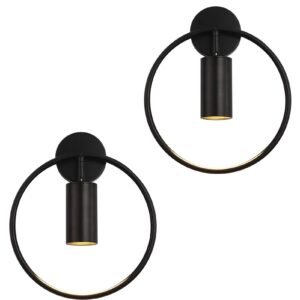 jengush battery operated wall sconces light set of 2,modern wireless wall lamps,wall lights with remote control,wall lights fixture wall sconces for bedroom,living room,bedside (color : black)