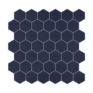 inno stickers 10 sheets hexagon peel and stick tile backsplash,waterproof stick on backsplash, 11.42" x 11.42" self-adhesive marble tiles for kitchen,bathroom,bedroom, navy blue