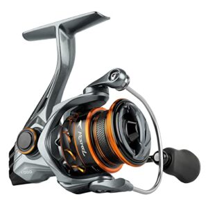 kastking kestrel spinning and ice fishing reel 1000 sfs carbon body, lightweight and weighs 4.6 oz, full carbon fiber frame, 10+1 stainless-steel double shielded ball bearings, 6.2:1 gear ratio