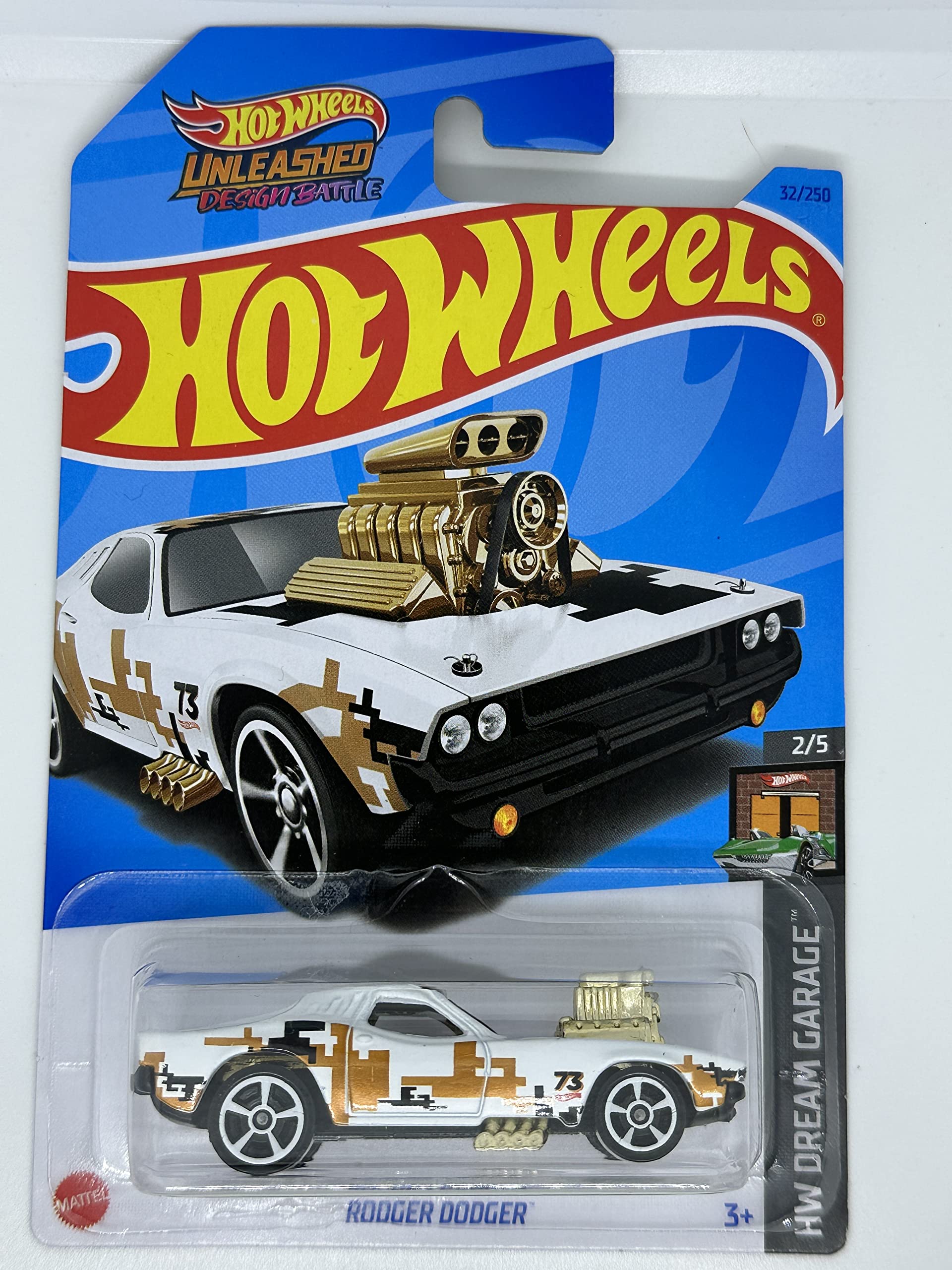 Hot Wheels - Rodger Dodger - HW Dream Garage 2/5-2023 - Unleashed Design Battle - Mint/NrMint Ships Bubble Wrapped in a Box