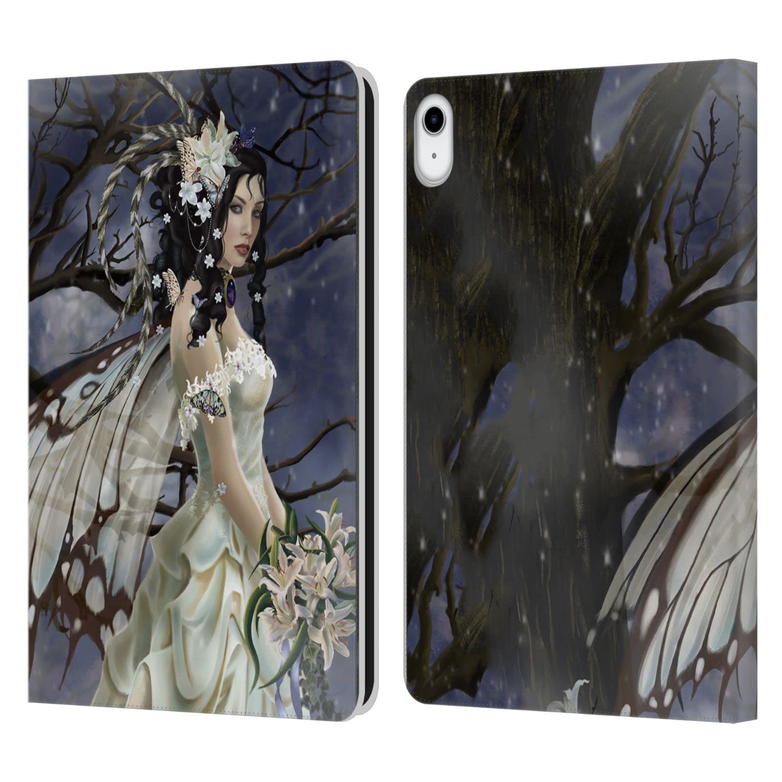 Head Case Designs Officially Licensed Nene Thomas Wedding Day Bride Fairy Winter Has Begun Leather Book Wallet Case Cover Compatible with Apple iPad 10.9 (2022)