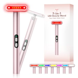 red-light-therapy-for-face, 7 in 1 led light therapy eye equipment for skin care at home red light therapy face massager skin rejuvenation light