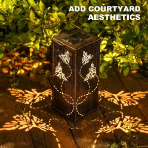 Cagosufs Butterfly Solar Lights Outdoor Garden Decor with Ground Stake, Metal Solar Lanterns Waterproof Outside Christmas Decorations for Patio Lawn Yard Landscape Women Gifts