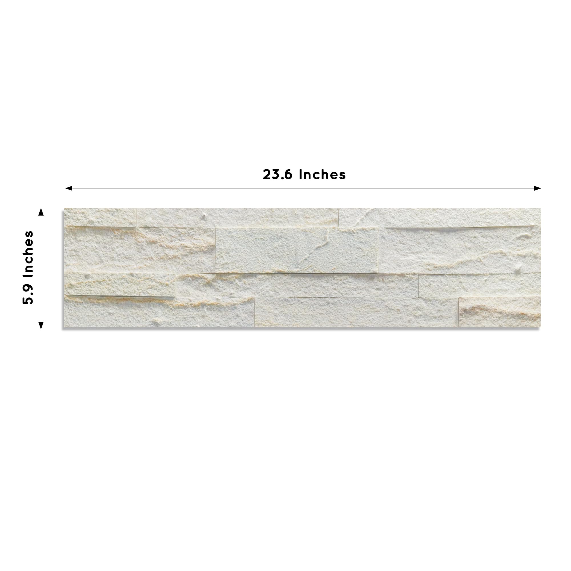 Stoneflex Peel and Stick Self Adhesive 3D Stone Tiles - Stick on Kitchen Backsplash Living Room Office Bathroom Wall Tan White (10 Pack)…