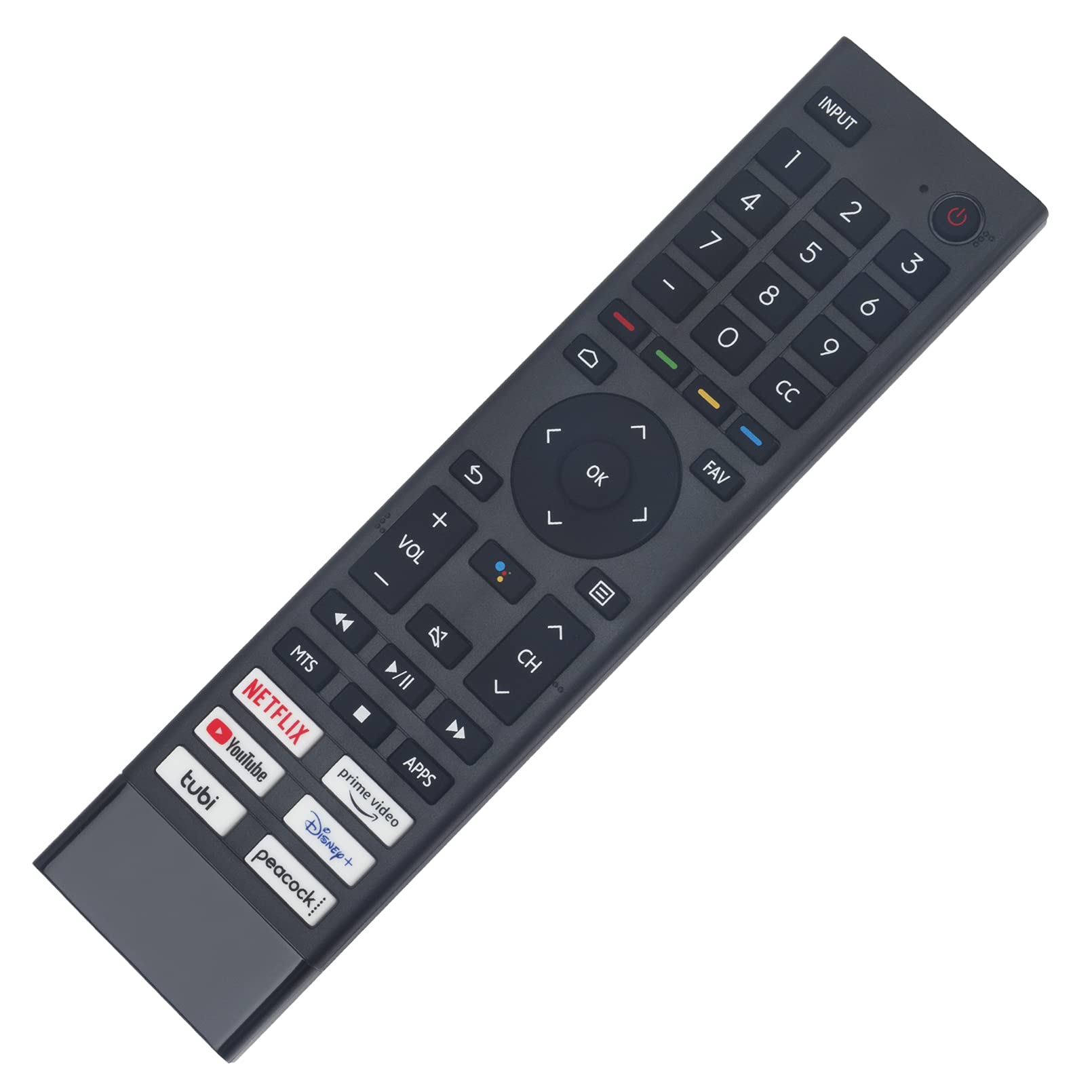 ERF3J80H Voice Replacement Remote Fit for Hisense 4K UHD Android Smart TV 75A6G 70A6G 65A6G 60A6G 55A6G 50A6G 43A6G 55U68G 65U68G 55U6G 50U6G 65U6G 75U6G 50U68G 75U68G A6G U6G U8G Series