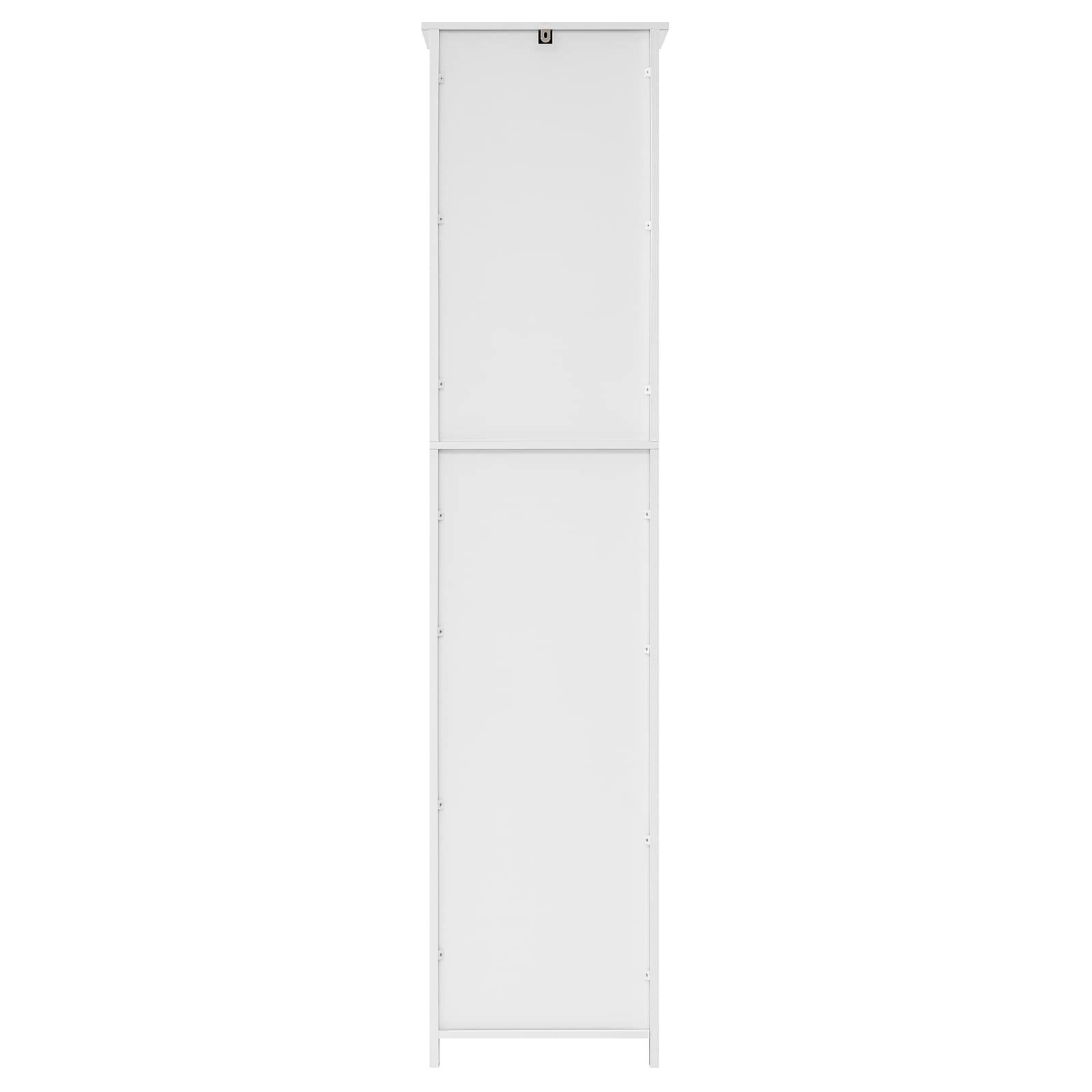 WEENFON Tall Bathroom Cabinet, Storage Cabinet with 6 Shelves & Drawer, Bathroom Storage Cabinet with Ajustable Shelves, Tall Cabinet for Living Room, Home Office, White