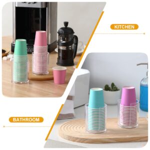 AOZITA Bathroom Cup Dispenser, 2 Pack Mouthwash Cups Holder, Small Disposable Paper Cup Holders for Rinsing Cups On Bathroom Vanity Countertops