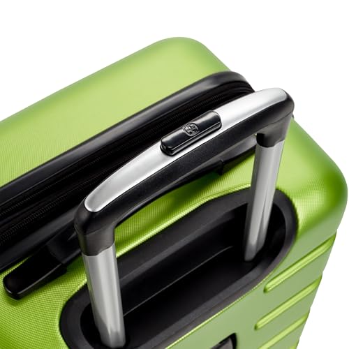 SwissGear 7366 Hardside Expandable Luggage with Spinner Wheels, Green, Checked-Large 27-Inch