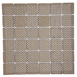 Tenedos Porcelain Premium Quality 2x2 Square Matte Mosaic Floor Wall Tile for Bathroom Shower, Kitchen Backsplash, Accent Decor on 12x12 Sheet (1 Sheet) (Black)